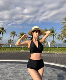 2色3点式セットホルターネック水着ビキニワンピースセクシーモノキニ温泉ビーチ海 WQ7-YQ-HH6X84THLL