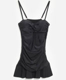 【3色】ビキニ水着ホルターネックワンピース気質セクシーモノキニ体型カバー温泉フリル WQ7-YQ-HH6X63THLL