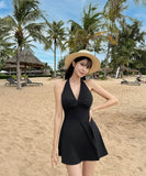 【2色】ビキニ水着ホルターネックワンピース気質セクシーモノキニ体型カバー温泉 WQ7-HQ-HH6X59THLL