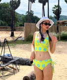 【2色】水着ビキニホルターネック花柄セクシーSNS話題旅行温泉ビーチ海 WQ7-CF-QM9114