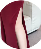 【3色】 ロングドレス キャバドレス セクシータイトキャミワンピ スリット入り ショート丈 デート 女子会 パーティー 二次会 LW2-OYF9758