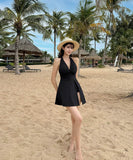 【2色】ビキニ水着ホルターネックワンピース気質セクシーモノキニ体型カバー温泉 WQ7-HQ-HH6X59THLL