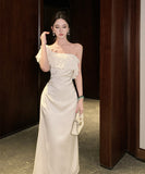 ロングドレス キャバドレス セクシー 清楚感 サテン マーメイドライン JC2-XHY917772