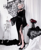 【2点セット】 セクシー コスプレ ハロウィン レトロ ゴシック ベルベット シスター ハーネス アンダーグラウンド パンク スリット JC2-XJJ235
