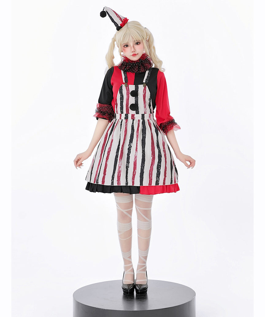 5点セット】 かわいい コスプレ ハロウィン ホラー ピエロ