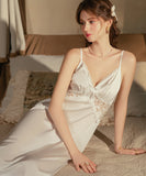 【2色】ルームウェア ランジェリー セクシー レース切り替え サテン カットアウト バックオープン キャミソール 清楚系 JC8-GR5291