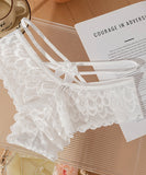 【5色】 下着 Tバック セクシー レース リボン シースルー  かわいい  抗菌加工 体温変色 レディース LW8-RS2268#