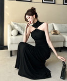 【ミニ＆ロング】ロングドレス キャバドレス セクシー オフショルダー ボディコン メタルバックル クラブ JC2-ZED885051DXH443