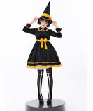 【3点セット】 かわいい コスプレ ハロウィン ウィッチ  仮装 パンプキンモチーフ 制服パーティー JC2-XJJ232