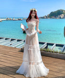 ロングドレス キャバドレス セクシー レース×ジャカード切り替え レース チュール ホルターネック シアー バックオープン JC2-XHY916109