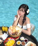 水着 ビキニ セクシー 韓国風 ガーリー 小胸さん向け バンドゥタイプ オフショルダー INS映え 温泉 リゾート ビーチ JC7-YQ-HHinAXXBSNLL