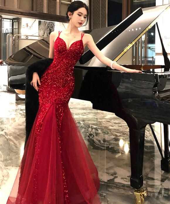 Lady's coco ロングドレス キャバドレス セクシー スパンコール キャミタイプ 高品質 パーティー 忘年会 JC2-XHY919313