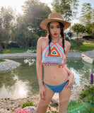 ビキニ セクシー ニット 水着 モノキニ 縞模様 ビーチ おしゃれ 大人可愛い YH7-YZM-QMYA770