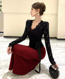 【2点セット】ロングドレス セクシー ボディコン きれいめ フェミニン レースカーディガン リボンタイ ストラップワンピ 着やせ 大人可愛い JC2-ZED881313DXH348B