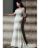 ロングドレス キャバドレス パーティードレス ピュア マーメイドドレス 上品 トレーン付き パーティー エンゲージメント バースデー JC2-JZ122