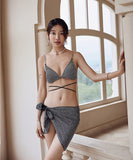 3点セット 水着 セクシー 着瘦せ ビキニ モノキニ Vネック hot girl YH2-KSD724