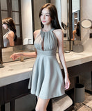 【4色】Lady's coco ミニドレス キャバドレス セクシー 着やせ Aライン ノースリーブ ウエストシェイプ ぽっこりお腹カバー 大人可愛い きれいめ 神コーデ クラブ JC2-YM8876