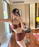 水着 モノキニ タンキニ 温泉 着痩せ おしゃれ セクシー YH7-DP-A30515