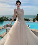 ロングドレス キャバドレス セクシー ガーリー フレンチスタイル チュール コルセット風 レース 刺繍 キャミソール フリル JC2-XHY915239