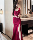 【3色】ロングドレス セクシー ボディコン ノースリーブ ディープVネック 上品 スリット 着やせ パーティー JC2-YM9206