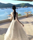 ロングドレス キャバドレス セクシー フレンチ ピュア レース切替 Vネック キャミソール ドレープ エアリー ボリューム感 JC2-XHY918830