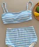 2色 上下セットビキニ水着ハイウエストセクシー体型カバー温泉ビーチ海旅行モノキニタンキニ WQ7-DP-A33064