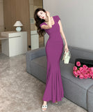 【4色】ロングドレスマーメイドドレスセクシー着痩せ気質エレガント同伴おしゃれ WQ2-ZED886509GT513