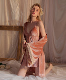 【5色】セクシー レース ナイトドレス  バックオープン ルームウェア LW8-GR2523