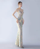 【8色】ロングドレス キラキラ パーティードレス ワンーショルダー お姫様 誕生日 演奏会 イベント宴会 WQ2-YEY31228#