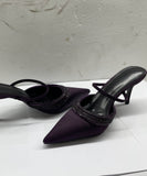 【2色】ハイヒール パンプス キラキラ 高見え おしゃれ パーティー 高級感 リボン WQ5-FZ-HS-2