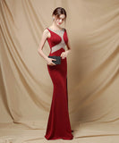 【5色】ロングドレスマーメイドドレスナイトドレスエレガントオフショルダーセクシー高級感手作りドレス宴会パーティー演奏会 WQ2-YEY18681#