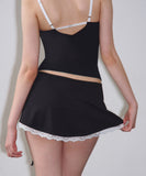 【2色】3点セット ビキニ 水着 フリル カワセクシー ガーリー レース 小胸さん ビーチ 海 温泉 WQ7-YQ-HHpA36SNLL