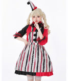 【5点セット】 かわいい コスプレ ハロウィン ホラー ピエロ コスチューム 仮装 制服パーティー JC2-XJ4267