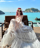 ロングドレス キャバドレス セクシー レース×ジャカード切り替え レース チュール ホルターネック シアー バックオープン JC2-XHY916109