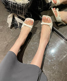 【3色】スリッパ ハイヒール 脚長効果 かわいい おしゃれ 通勤 YH5-XL-XWFD-189-5