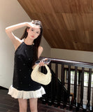 ミニドレス フリル 水玉模様 エレガント お洒落 かわいい 誕生日party YH2-LE-n177