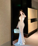 ロングドレス キャバドレス セクシー Vネック シアーレース ホルターネック ウエストマーク スリム見え タイトシルエット JC2-CD7-552-13470490