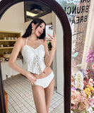 水着 ビギニ セクシー レース ホルターネック リボンデザイン リゾート インスタ映え 海 温泉 リゾート JC7-CF-YWXN2625