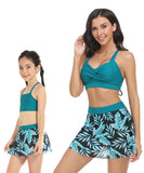 【3色】親子 水着 ペア キッズ レディース ワンピース 体型カバー リンクコーデ 親子水着 キッズ水着 YH7-HY-X2305