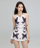 ビキニ セクシー 水着 蝶柄 海辺 着痩せ モノキニ hot girl おしゃれ YH7-YZM-XSN88A20