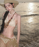 水着 ビキニ セクシー レースアップ メッシュ シェル ギャル系  写真映え ビーチ 温泉 リゾートDQ7-DP-A11035