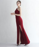 【4色】Lady's coco ロングドレス キャバドレス セクシー サテン 細見え ワンショルダー タイト マーメイドドレス パーティー 結婚式 イブニングドレス JC2-YEY18987