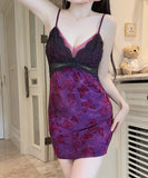 【2色】 ランジェリー セクシー  ベビードール レース スリップドレス バックレス ナイトウェア 大人可愛い系 LW8-GR5802