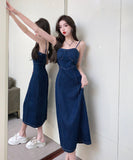 膝丈ドレス キャバドレス デニム セクシー 着痩せ おしゃれ 通勤 YH2-ZED882310GT510