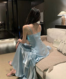 【5色】ロングドレス キャバドレス セクシー マーメイド フリル キャミソールドレス JC2-XHY913191