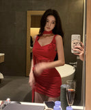 【2色】キャバドレス ミニドレス 透け感 フリル カワセクシー 谷間見せ party YH2-DD6467