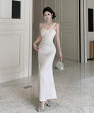 ロングドレス キャバドレス セクシー 上品 ワンショルダー チェーンデザイン 肩見せ ドレープ パーティー JC2-ZED888743DXH238A