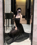 ロングドレス オフショルダー チュール セクシー 気質 背露出 キャバクラ お洒落 YH2-DD6849