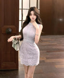 ミニドレス キャバドレス セクシー レース ノースリーブ カットアウト 清楚系 デートお 出かけ JC2-ZED886708DXH411