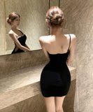 【ロング＆ミニ】Lady's coco キャバドレス セクシー オフショルダー ビジューデザイン ボディコン ベルベット 着やせ パーティー JC2-ZED882631DXH437A